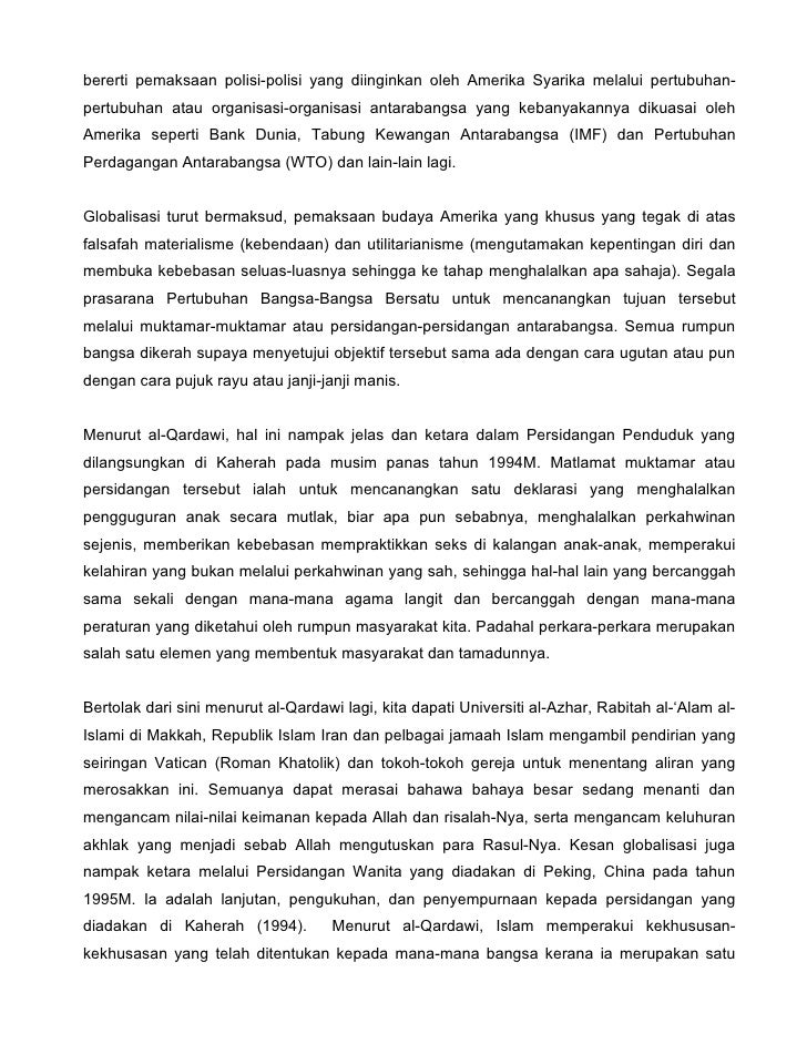 Globalisasi menurut islam dr1-yusof-al qardawi