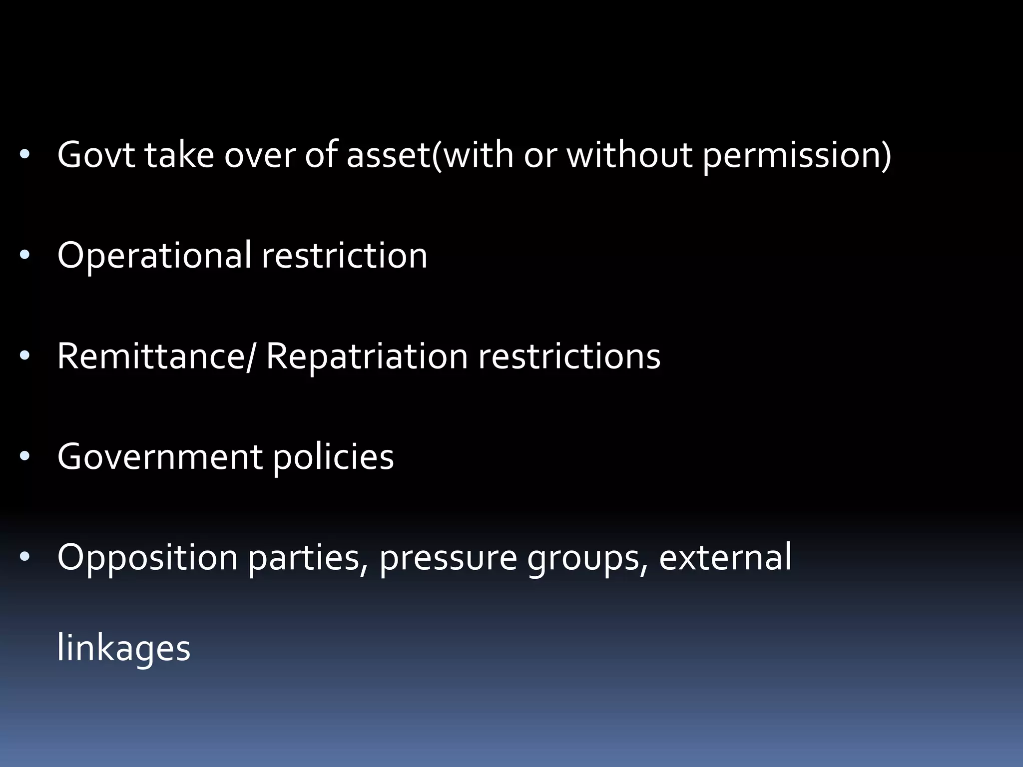 Type of government         - Democratic        - Theocracy (religious)        - monarchy ( kingdom)Control structure          Canada, USA ( decentralized province)          Japan, France( centralized)