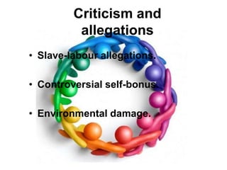 Welch strategiesWelch worked to eradicate inefficiency by trimming inventories and dismantling the bureaucracy that had almost led him to leave GE in the past.Each year, Welch would fire the bottom 10% of his managers.He would reward those in the top 20% with bonuses and stock options.He is also known for destroying the nine-layer management hierarchy and bringing a sense of informality to the company.