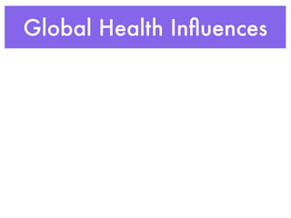 Global Health Inﬂuences
 