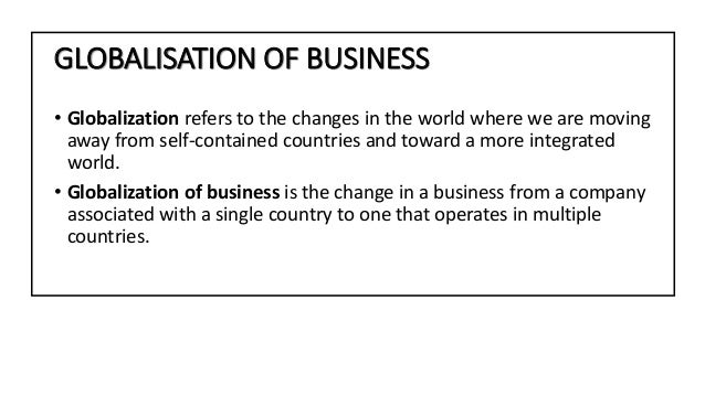 Business and globalization essay