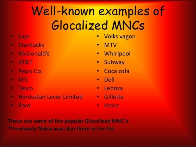 glocalisation what are some examples of objectives for a resume