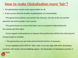 Fair Globalization Example Globalisation & indian Economy.pptx class 10 economics | PPTX