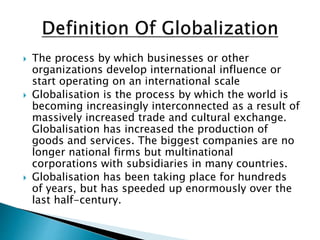 Globalisation in film | PPTX