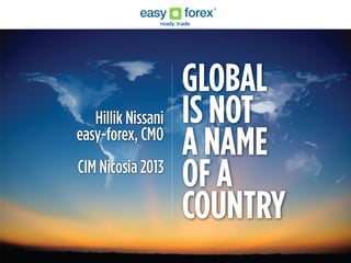 best guidelines to go global - "global" is not a name of country