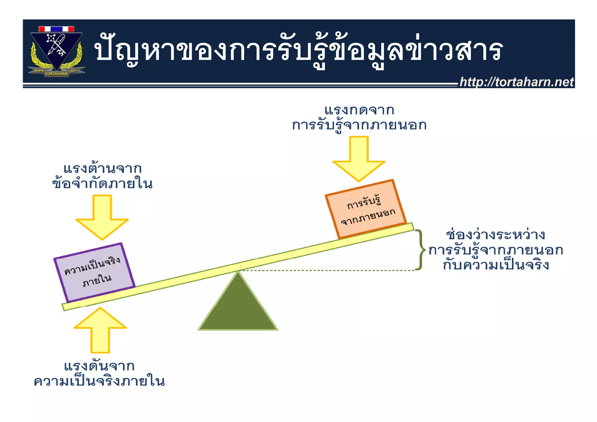 ปั ญหาของการรั บร้ ู ข้อมูลข่ าวสาร
 