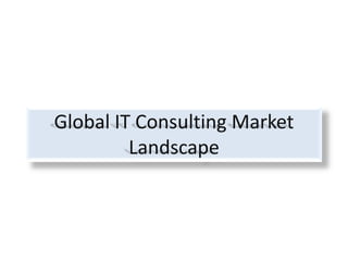 Global IT Consulting Market Landscape 