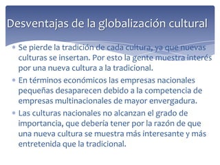 Globalización y la cultura