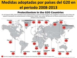 Medidas adoptadas por países del G20 en
el periodo 2008-2013
 