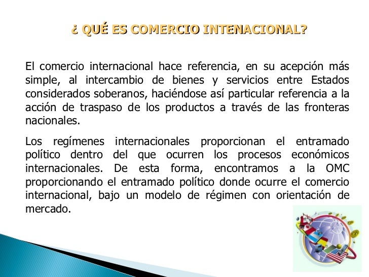 Comercio Internacional, Globalización e Integración