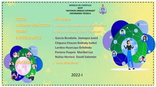 2022-I
MODELO DE CARÁTULA
IESTP
“ANTENOR ORREGO ESPINOZA”
ENFERMERÍA TÉCNICA
 