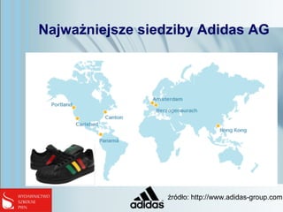 Najważniejsze siedziby Adidas AG
źródło: http://www.adidas-group.com
 