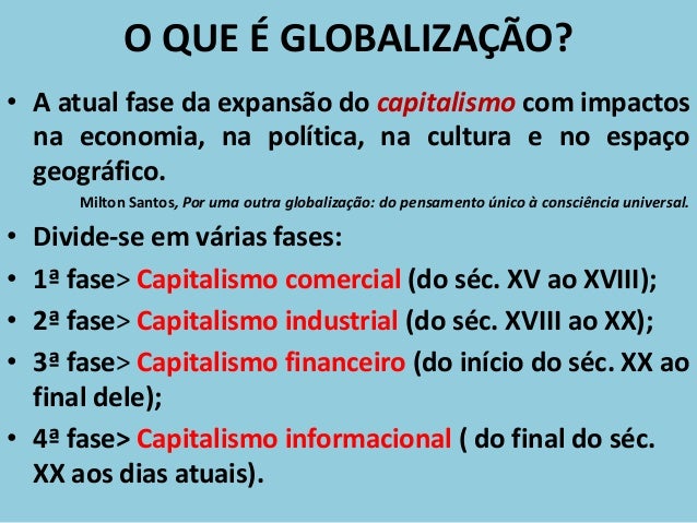 Fases Da Globalização , Globalização (AULA COMPLETA) – TUYMCH