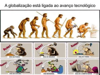 A globalização está ligada ao avanço tecnológico
 