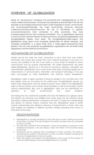 Globalization | DOCX