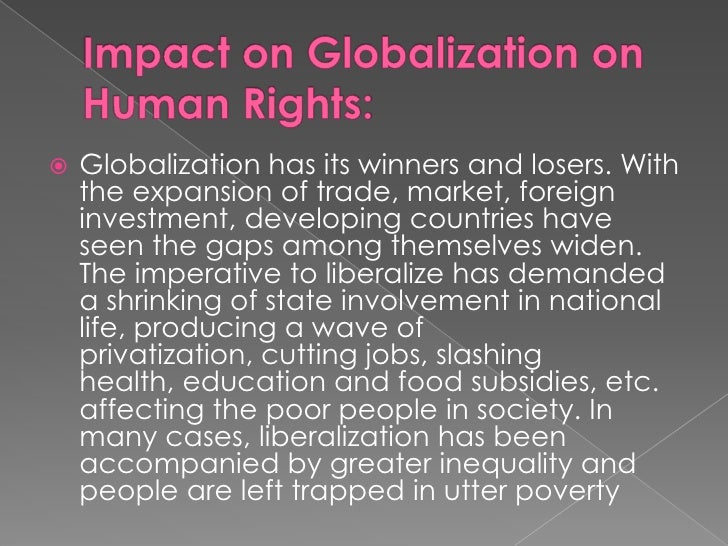 Globalization Affect Human Rights