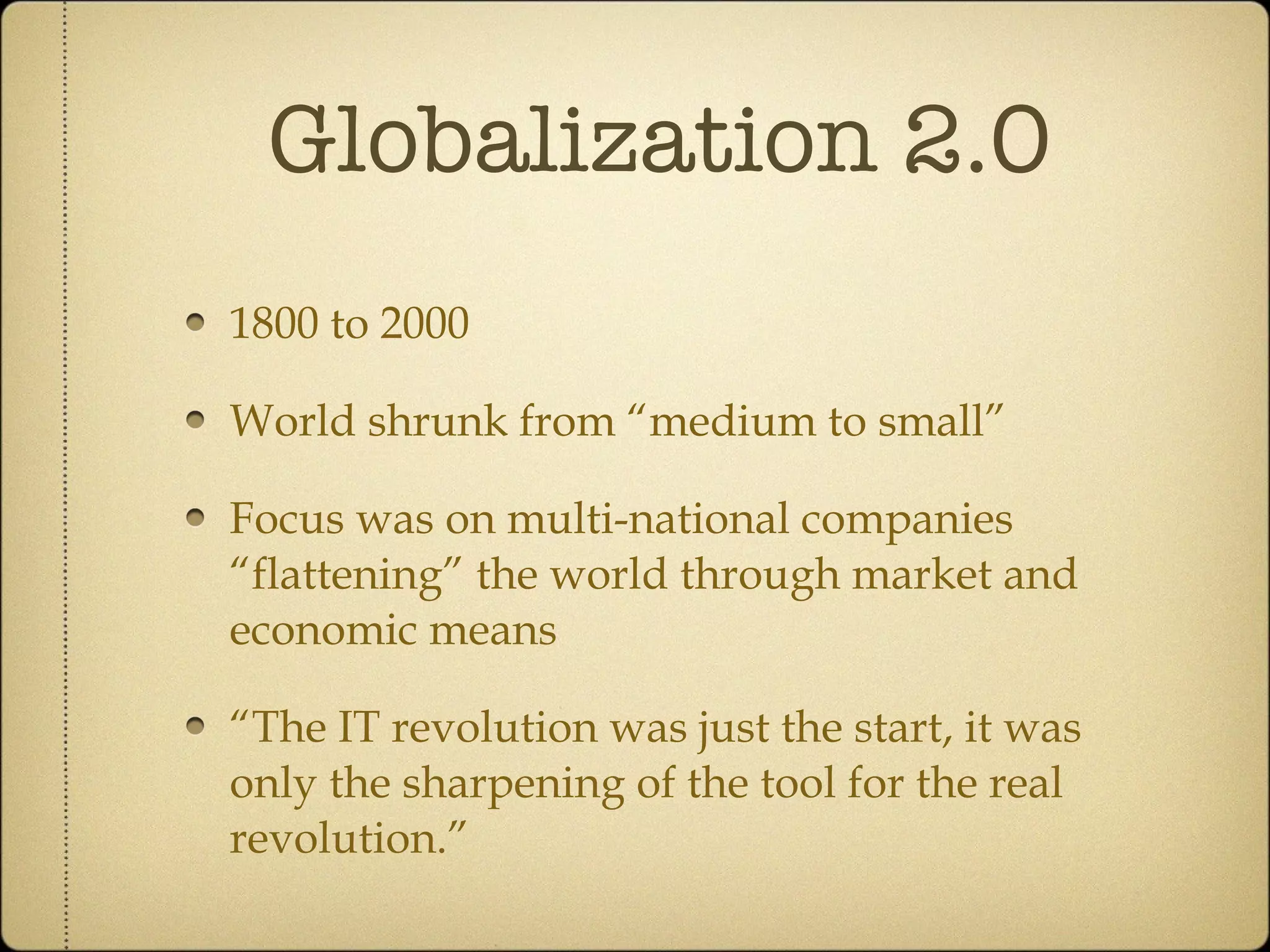 Globalization 3.0 | PPT