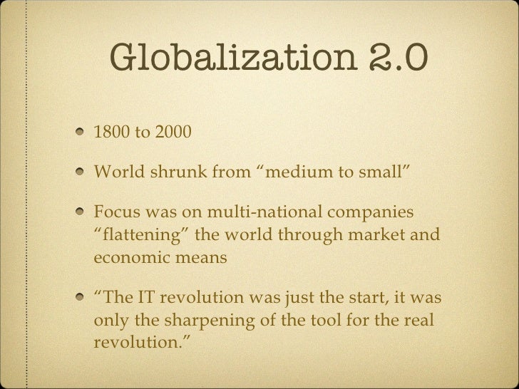 Globalization 3.0