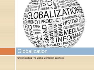 Globalization
Understanding The Global Context of Business
 