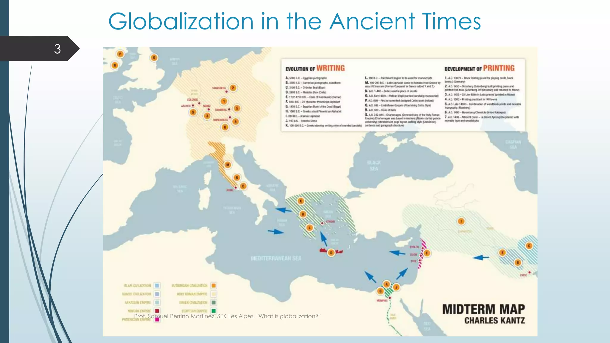 Globalization in the Ancient Times
Prof. Samuel Perrino Martínez. SEK Les Alpes. "What is globalization?"
3
 