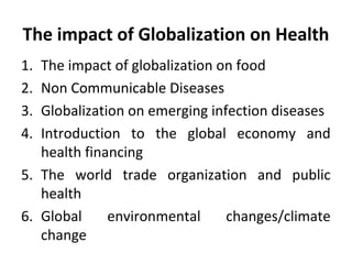 Globalization and International Health | PPT