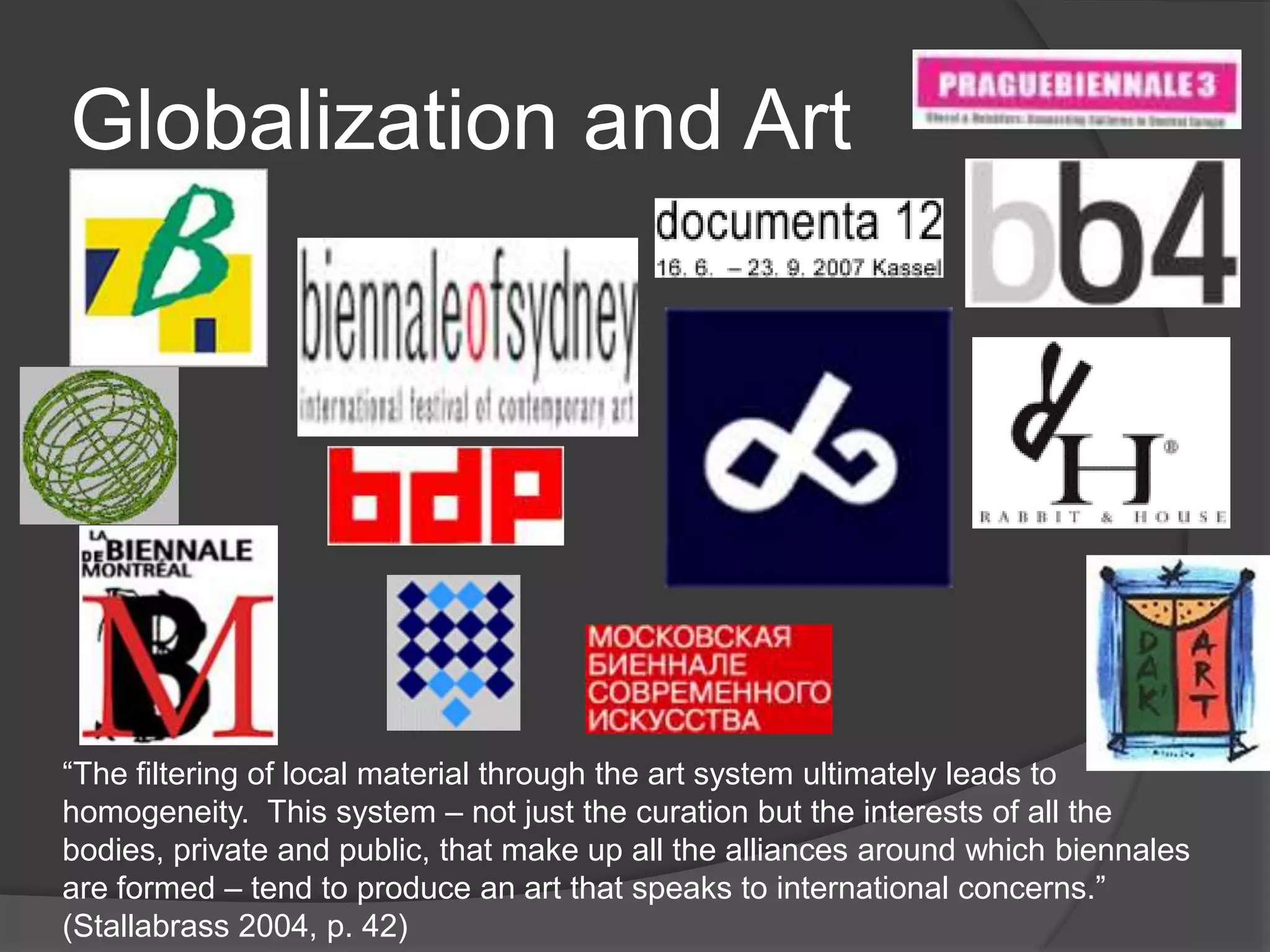 “With Globalisation people become move able – physically, legally, linguistically, culturally and psychologically – to engage with each other whereever on planet earth they are”  (Scholte, p. 59)“Instead of the monochrome fixation on nationality that reigned in the mid-twentieth century, identities in today’s more global world have tended to adopt a more plural and hybrid character” (Ibid, p. 225)“Globalization has tended to generate hybridity, where persons have complex multifaceted identities and face challenges of negotiating a blend of sometimes conflicting modes of being and belonging within the same self.”  (Ibid, p. 226)