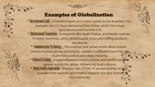 Globalization and Globalism, Report/presentation by Ericka Tarasona | PPTX