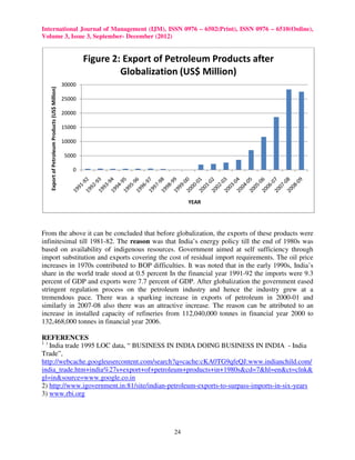 Globalization and its impact on indias petroleum exports | PDF