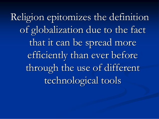 Globalization And Religion