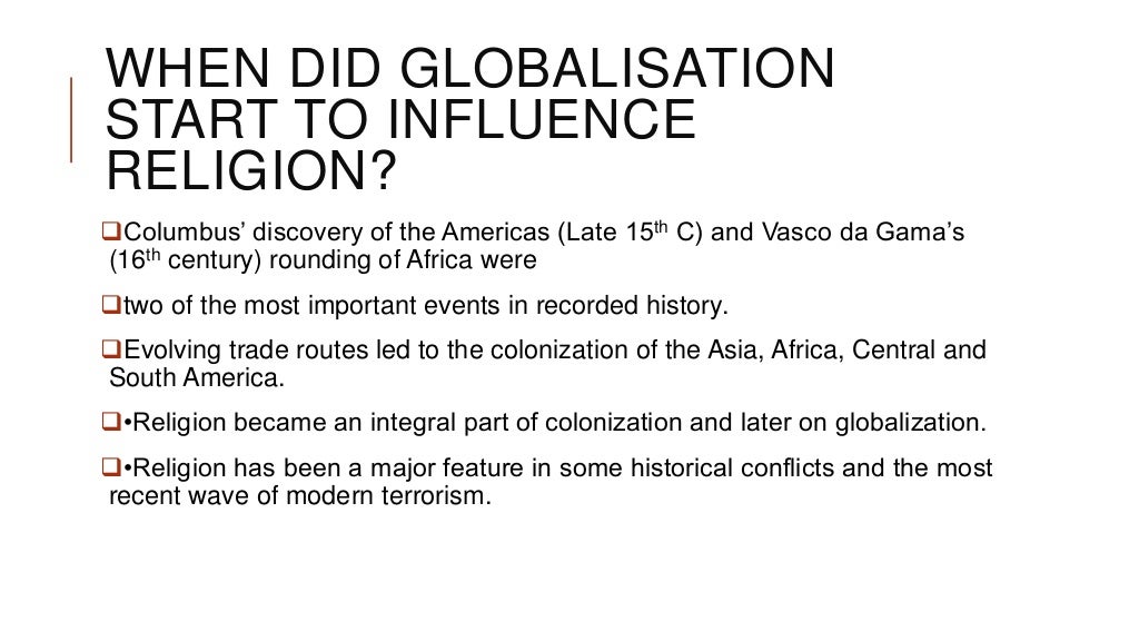 Globalization and religion