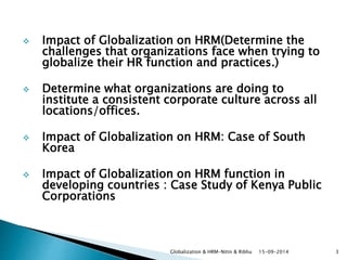 impact of globalization on human resource development