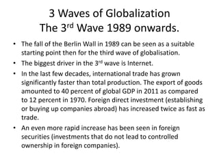 3rd Globalization Globalization i adv1 | PPTX