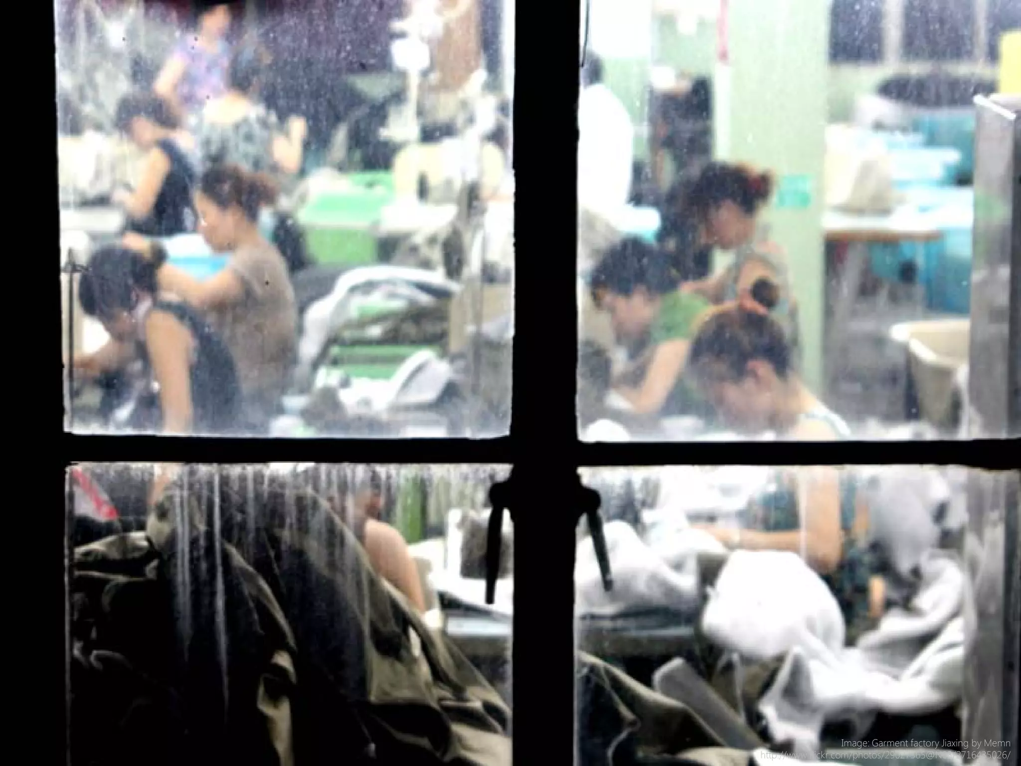 Image: Garment factory Jiaxing by Memn
http://www.flickr.com/photos/29027365@N03/2716435026/
 