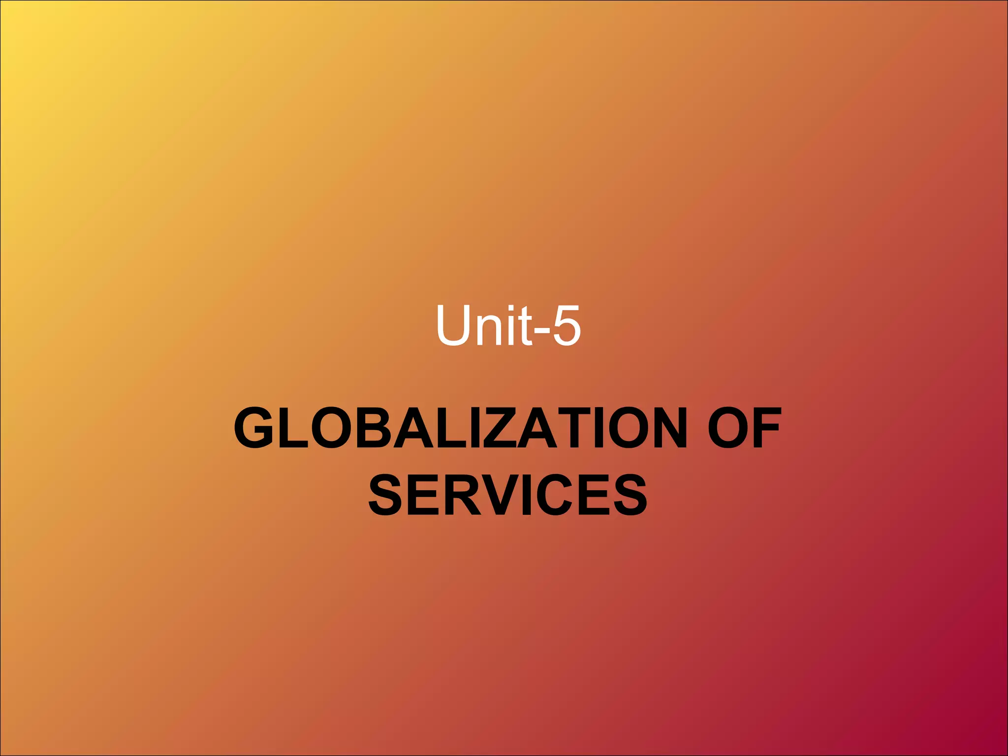 Globalization of services | PPT
