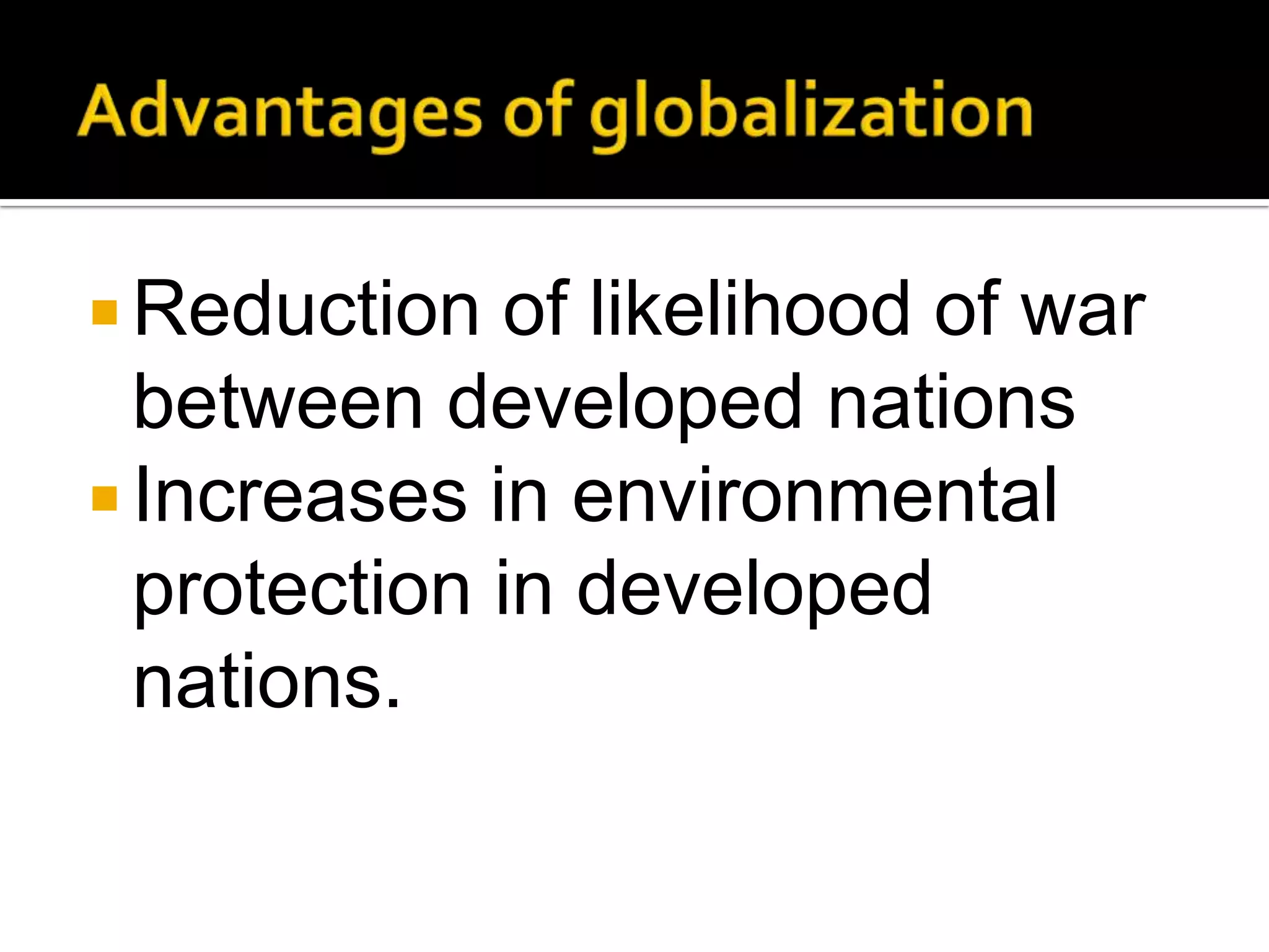 Globalization;ADVANTAGES & DISADVANTAGES | PPTX | Business | Business
