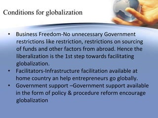Globalization, its stages, causes, conditions and key players in globalization 