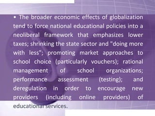 Political Levelthe constraint on national/state policy making posed by external demands from transnational institutions. a growing internationalization of global conflict, crime, terrorism, and environmental issues, but with an inadequate development of political institutions to address them.