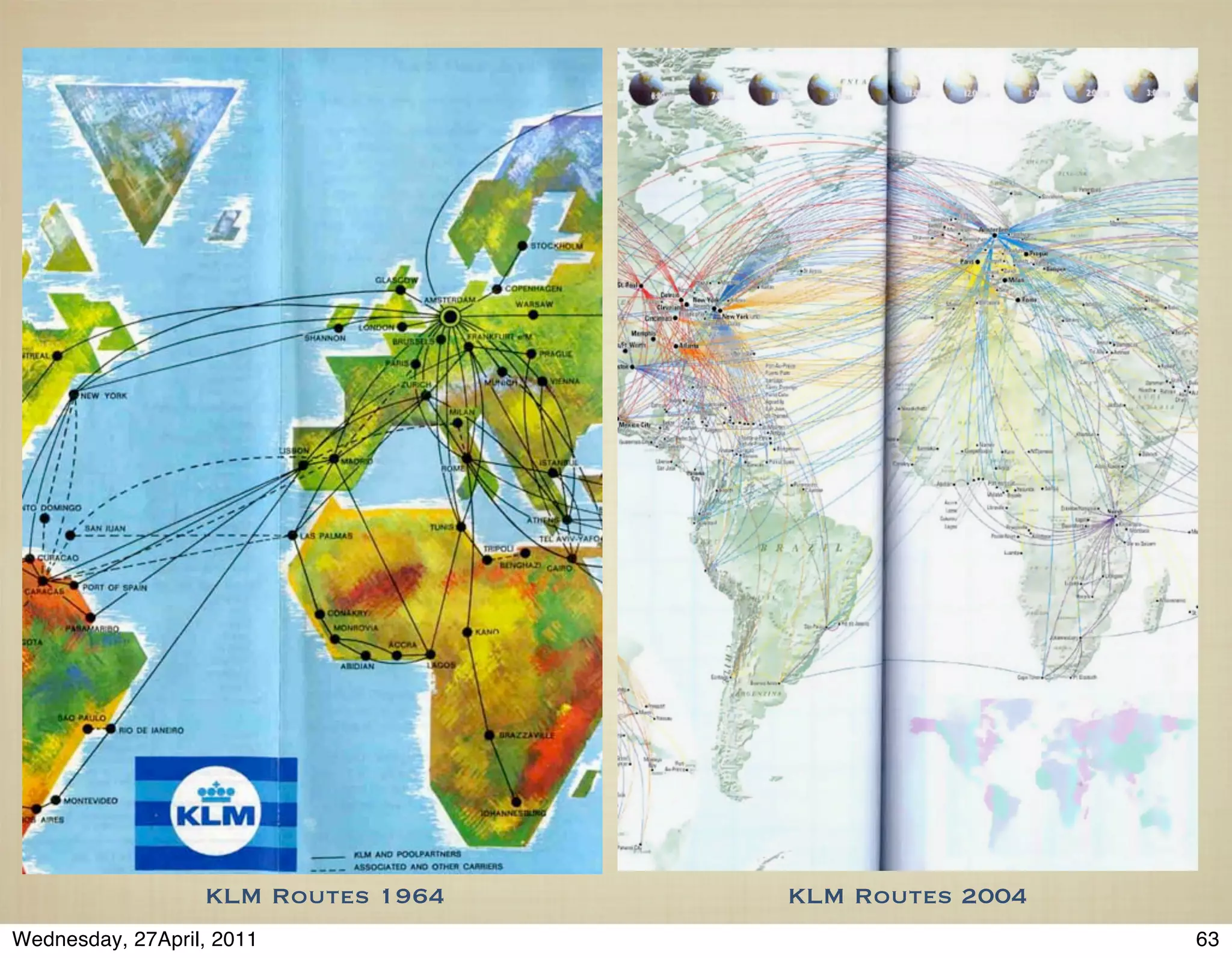 KLM Routes 1964   KLM Routes 2004
Wednesday, 27April, 2011                              63
 