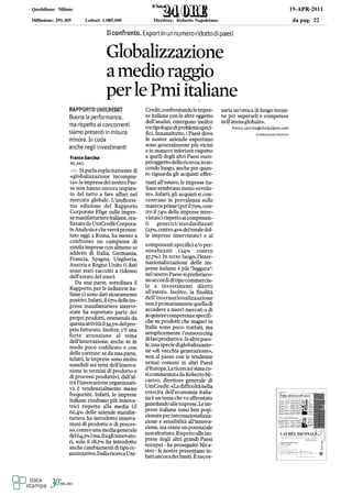 Globalizzazione a medio raggio per le pmi italiane