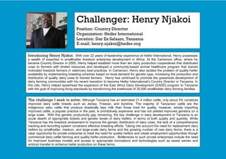 Dairy Value Chain Collaboration Colloquium: After action report and challenger profiles 