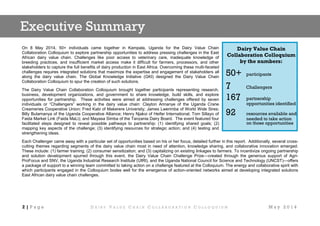 Dairy Value Chain Collaboration Colloquium: After action report and challenger profiles 