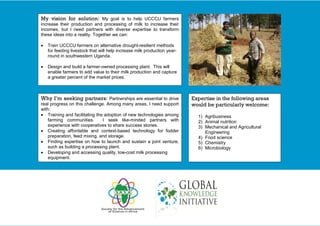 Dairy Value Chain Collaboration Colloquium: After action report and challenger profiles 