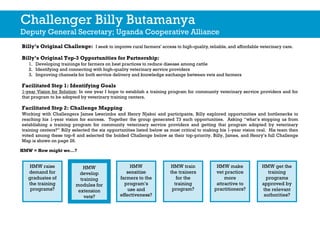 Dairy Value Chain Collaboration Colloquium: After action report and challenger profiles 