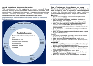 Dairy Value Chain Collaboration Colloquium: After action report and challenger profiles 