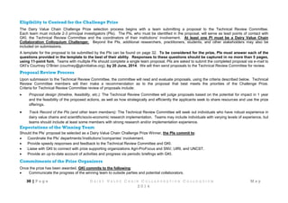 Dairy Value Chain Collaboration Colloquium: After action report and challenger profiles 