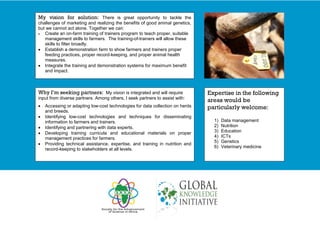 Dairy Value Chain Collaboration Colloquium: After action report and challenger profiles 