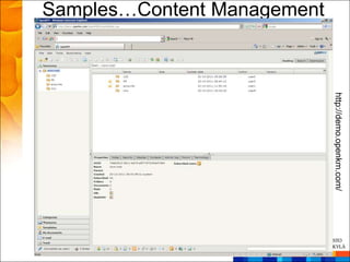 Samples…Content Management




                             http://demo.openkm.com/
 