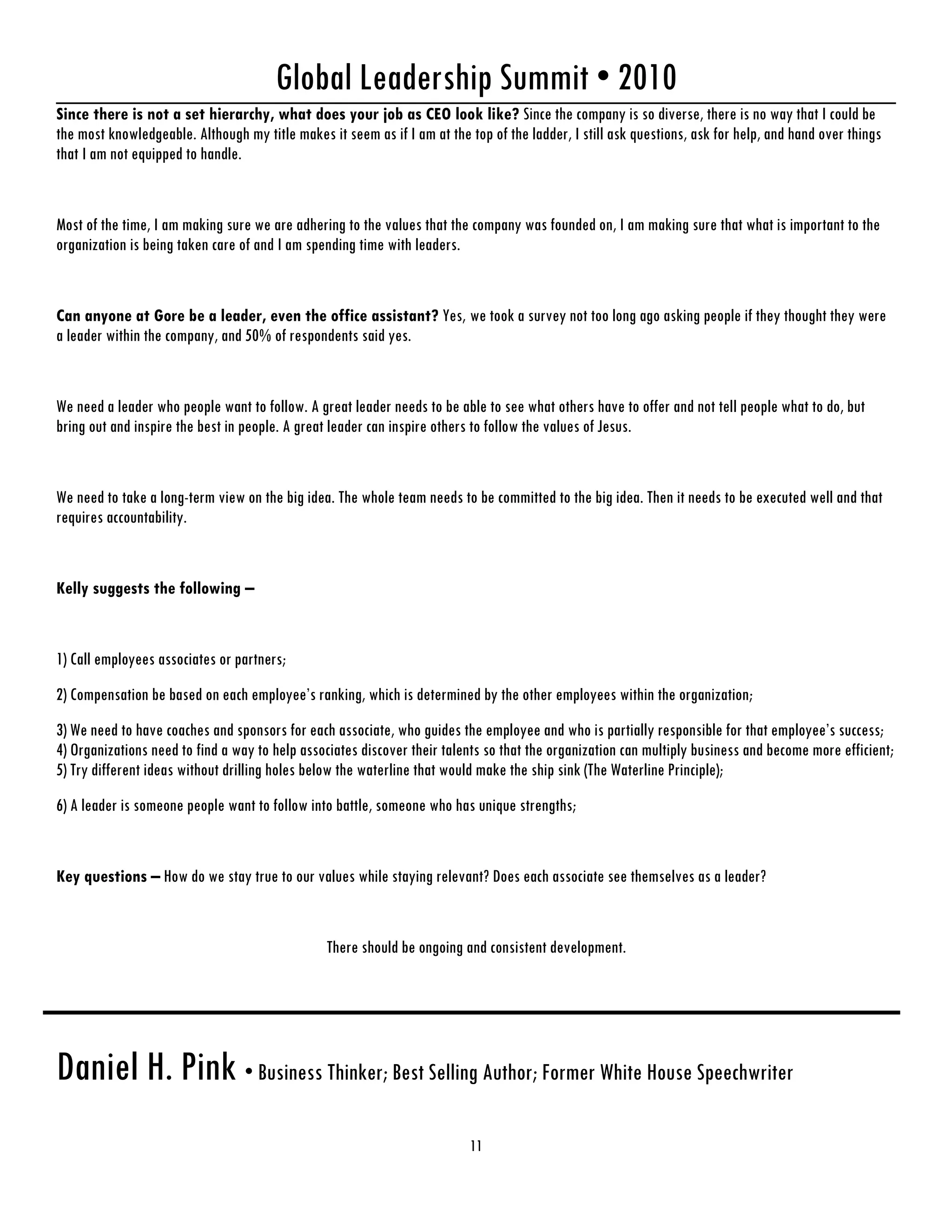 Global leadership Summit Tablet & Notes Typed | DOC