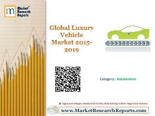 www.MarketResearchReports.com
Category : Automotive
All logos and Images mentioned on this slide belong to their respective owners.
 