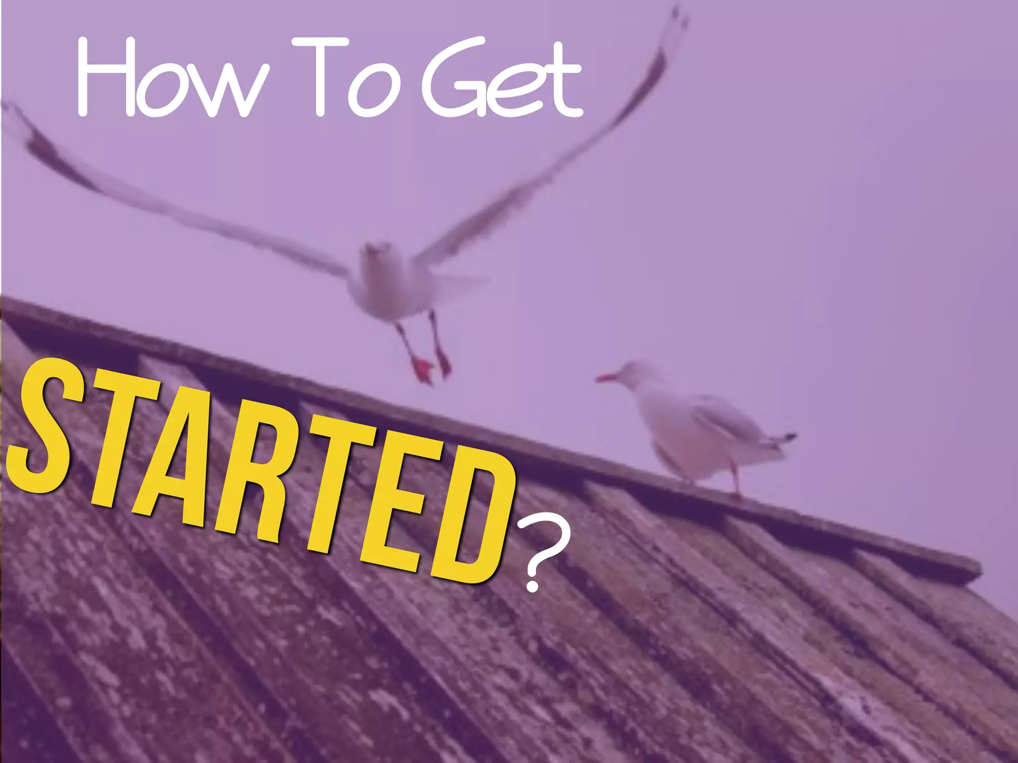 How To Get 
Started 
? 
 